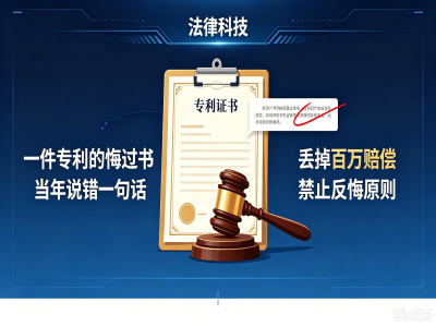 一件专利的 “悔过书”：当年说错一句话，如今丢掉百万赔偿 | product image